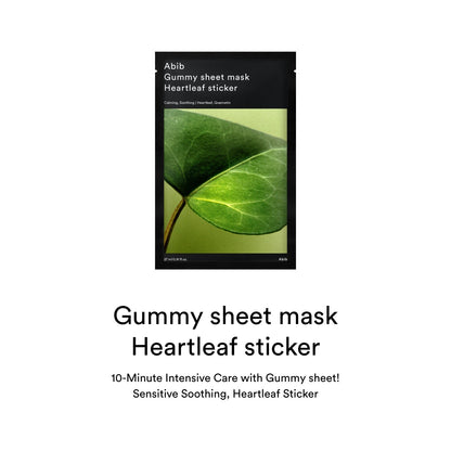 Abib Gummy Sheet Mask Heartleaf Sticker 27ml